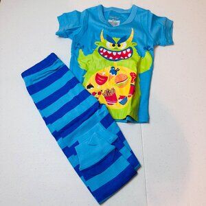 Cesriter 1 Year Monster Print Pajama Set